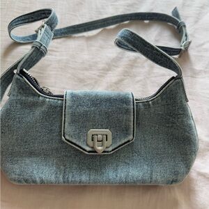 Charles & Keith Denim Belted Bag